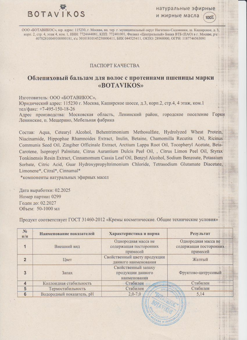 Паспорт №022025